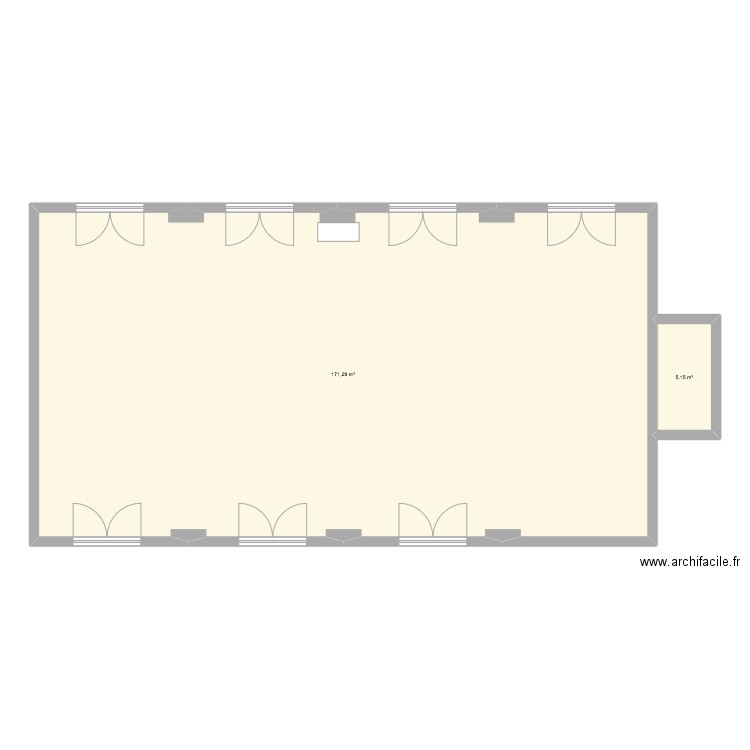 domaine du t. Plan de 2 pièces et 176 m2
