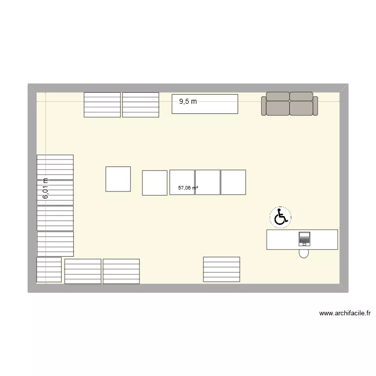 AMI. Plan de 1 Pièce et 57 m² AMI. Plan de 1 Pièce et 57 m²
