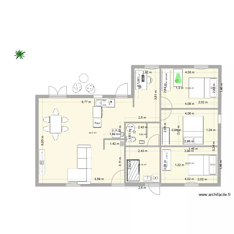 lauris luberon 2. Plan de 5  et 87 m²