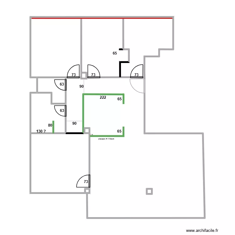 MAUPAS MACONNERIE. Plan de 5  et 6 m²