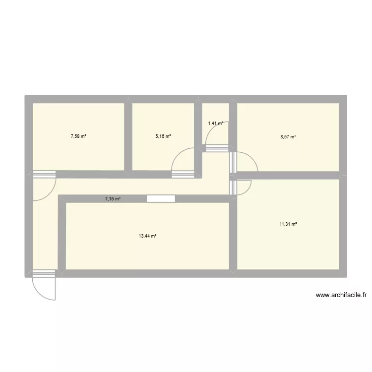 aboulfaraj. Plan de 7  et 55 m²