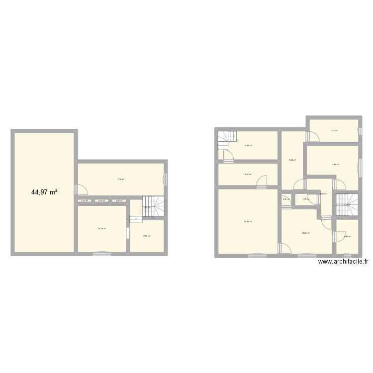 cOUDOUX. Plan de 20 pièces et 188 m2