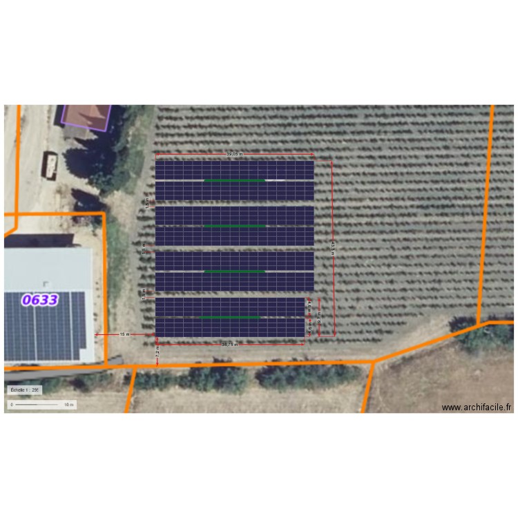 PDM Bache + PV. Plan de 0 pièce et 0 m2