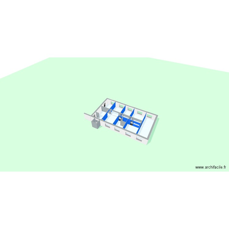 Nve CPH - Amenagament des Espaces + Mobiliers - 3D. Plan de 10 pièces et 184 m2