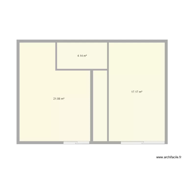 Luxembourg. Plan de 3  et 43 m²