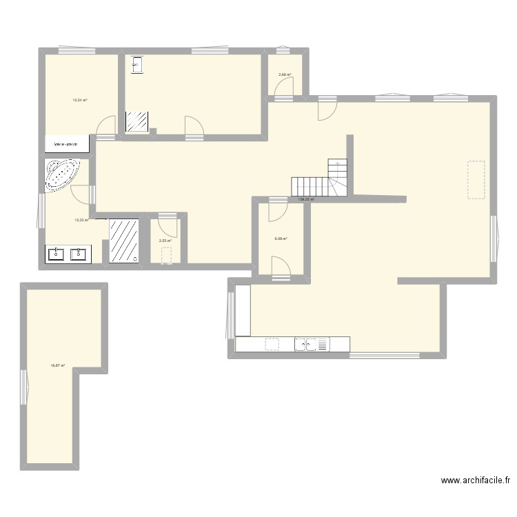 MAM 2025. Plan de 7 pièces et 198 m2