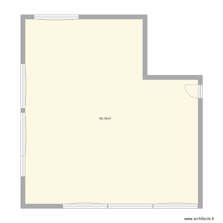 Bureau Geodis Vide. Plan de 1 pièce et 101 m2