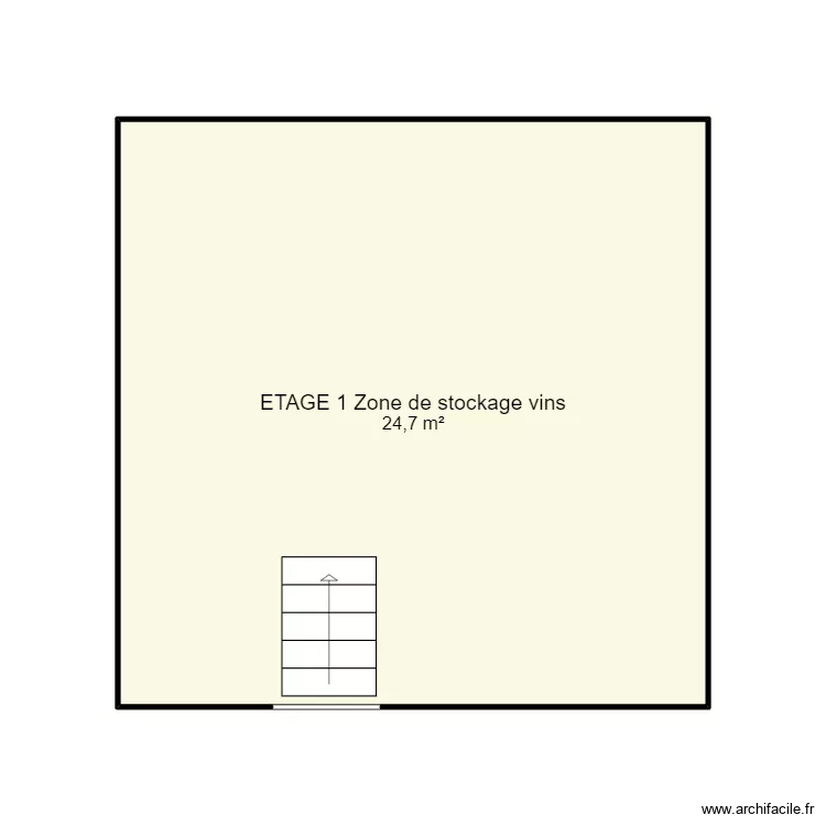 ETAGE -1 Zone de stockage vins. Plan de 