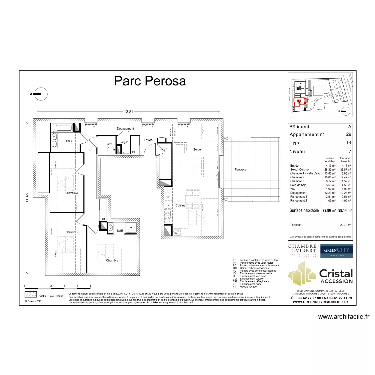 PEROSA APPARTEMENT. Plan de PEROSA APPARTEMENT. Plan de