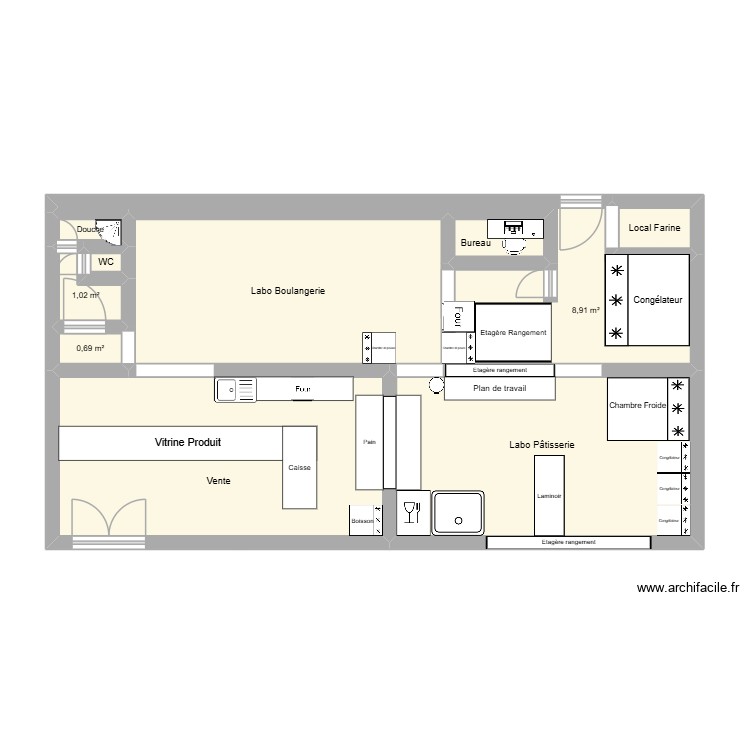 labo. Plan de 0 pièce et 0 m2