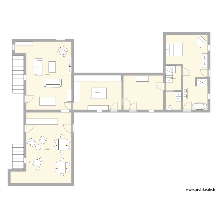 brez2. Plan de 4 pièces et 154 m2