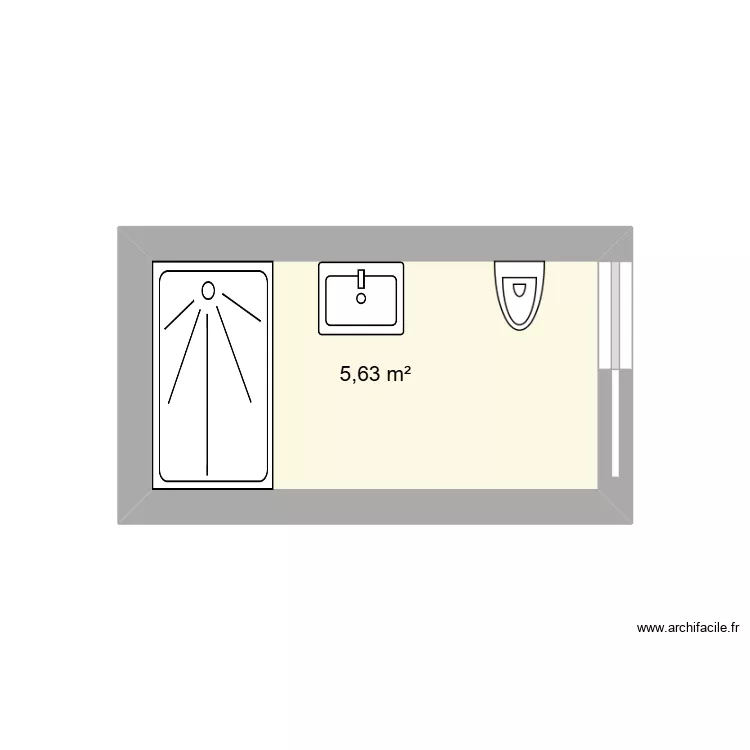 BLARD C&eacute;cile. Plan de 1 pièce et 6 m²