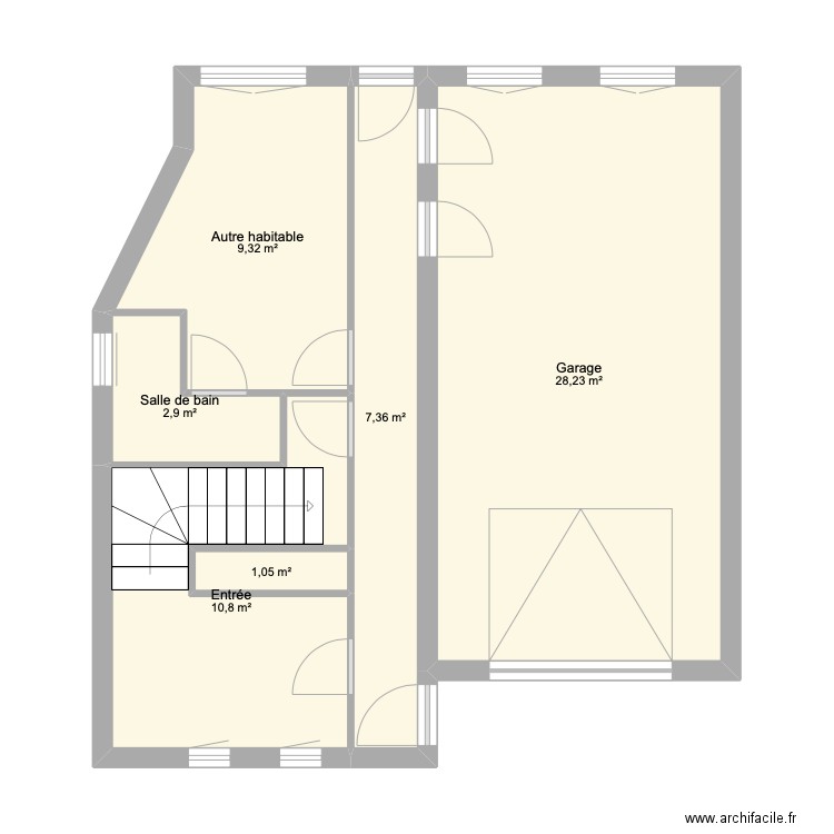 OSSUNA BTZ. Plan de 6 pièces et 60 m2