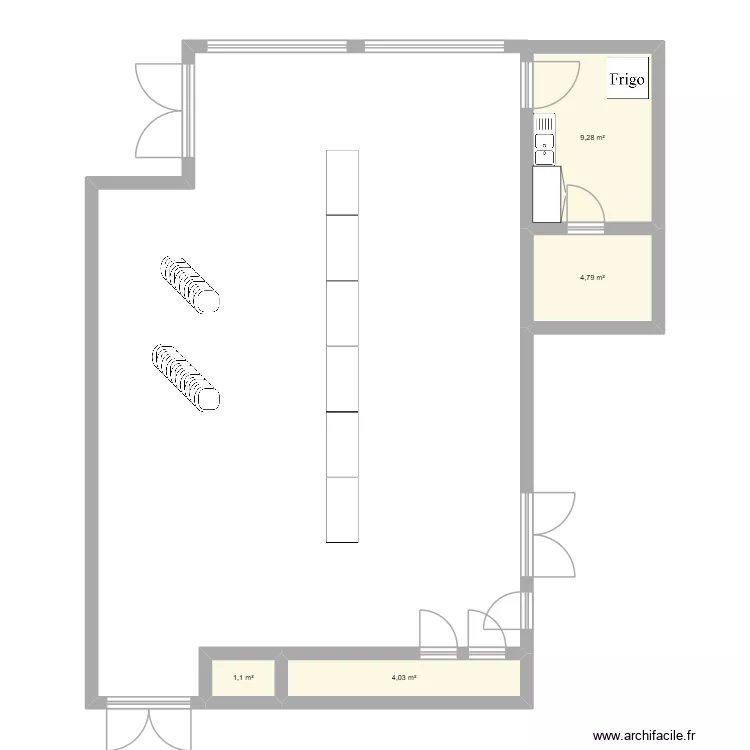 Ory loge. Plan de 4  et 19 m²