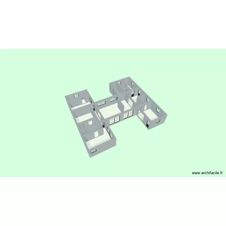 Yas Bassam. Plan de 13  et 150 m²