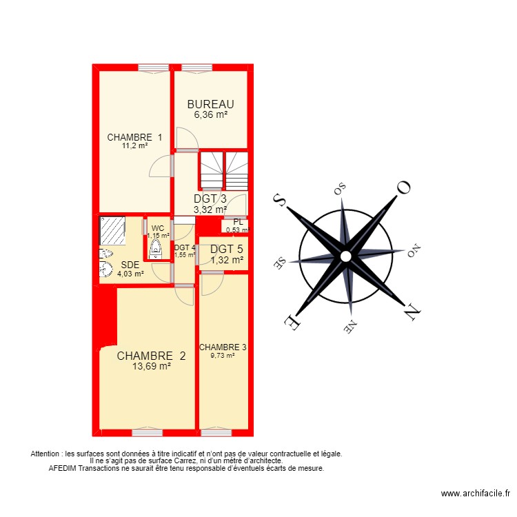 BI 16730 - . Plan de 51 pièces et 280 m2