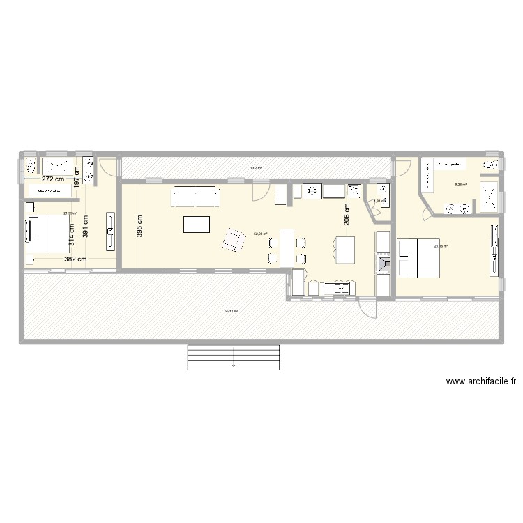 TEREVA 4. Plan de 7 pièces et 176 m2