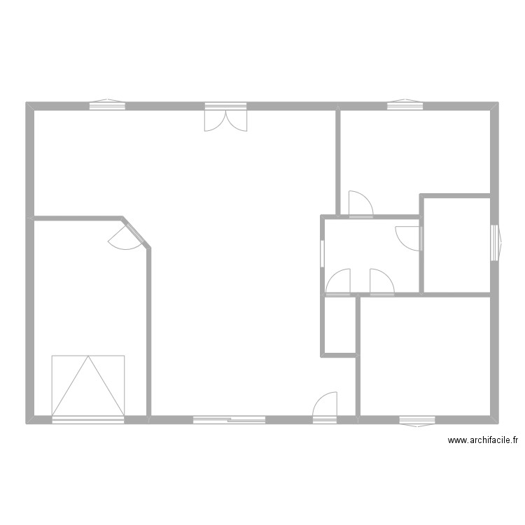 BRISSET. Plan de 5 pièces et 149 m2