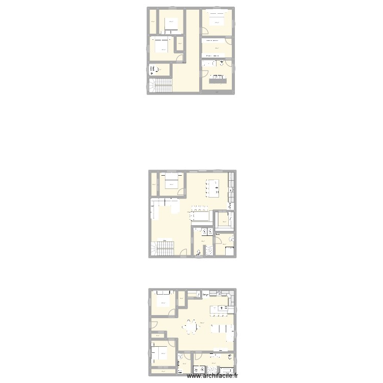 Maison 4. Plan de 24 pièces et 283 m2