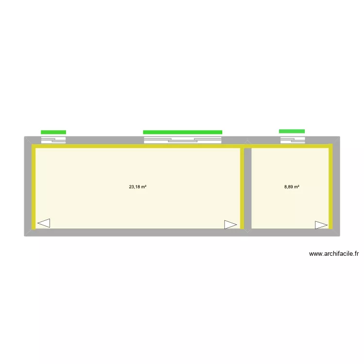 LASCOMBES. Plan de 2  et 32 m²