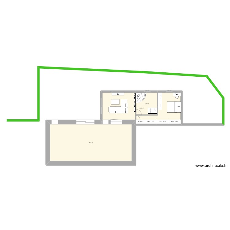 AGRANDISSEMENT. Plan de 0 pièce et 0 m2