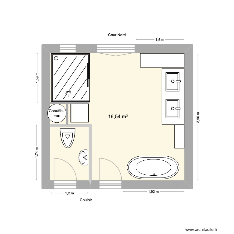 Rdc Salle de Bains. Plan de 0 pièce et 0 m2