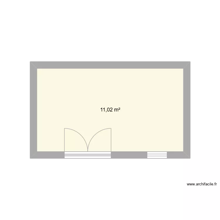 abri jardin. Plan de 1  et 11 m²