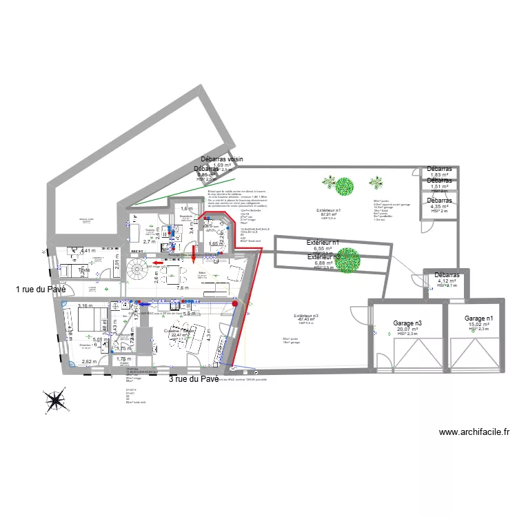 Craon v6 pour imprimer. Plan de 37  et 626 m²