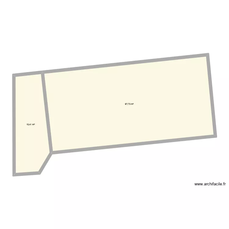 MAISON rdc garage. Plan de 2  et 83 m²