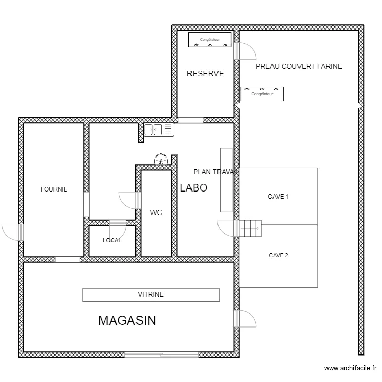 Baguette gourmande. Plan de 