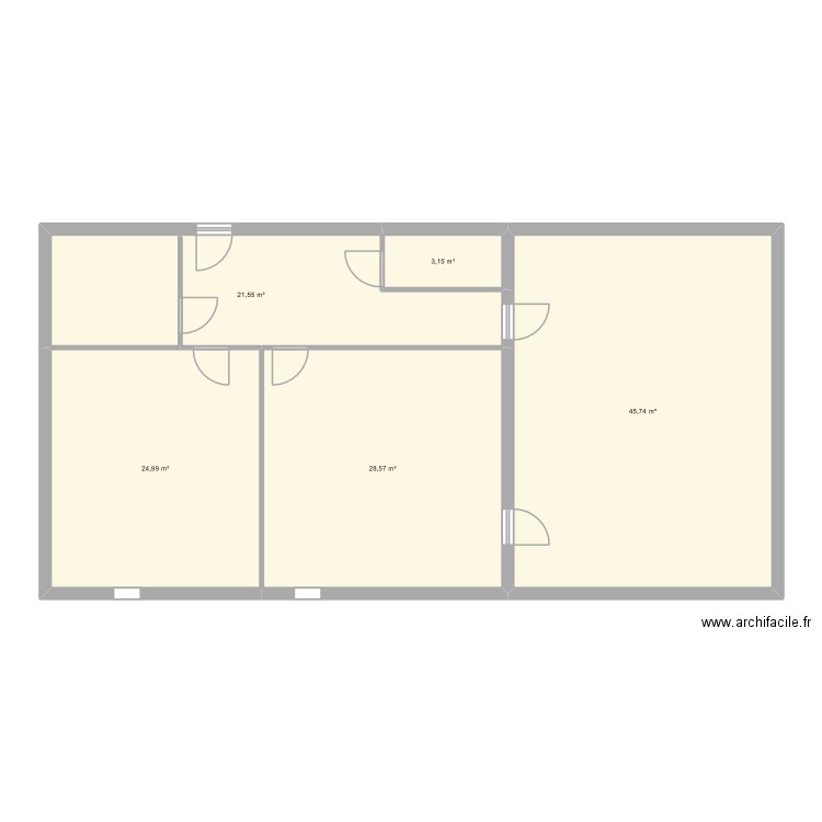 areski plant. Plan de 5 pièces et 124 m2
