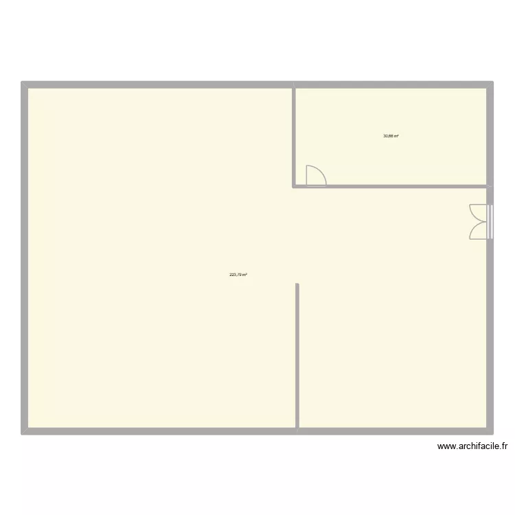 1MCO. Plan de 2  et 254 m²