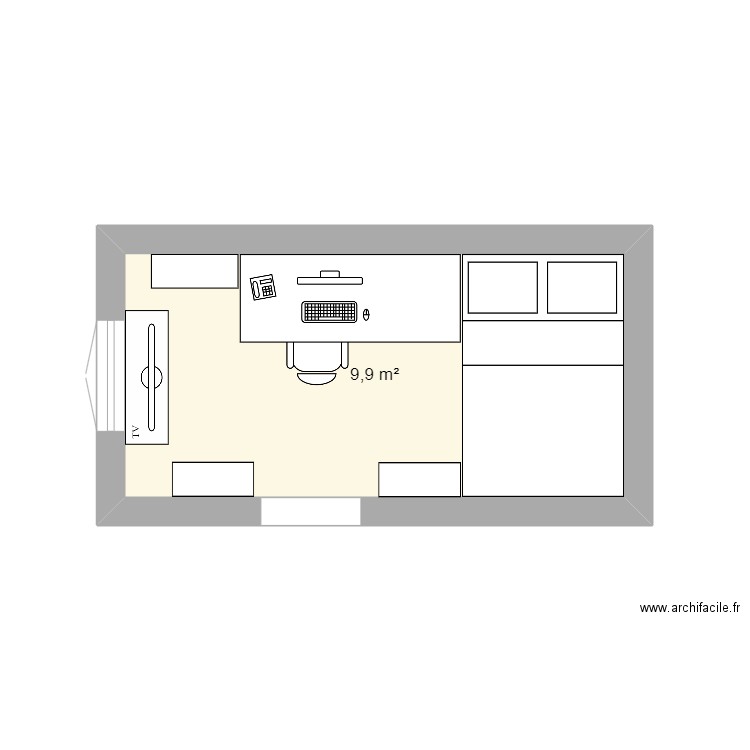 Chambre gaming Hugo. Plan de 0 pièce et 0 m2