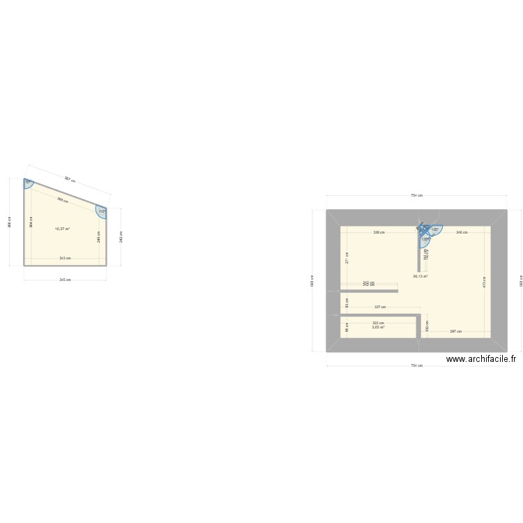 MOREL. Plan de 4 pièces et 40 m2