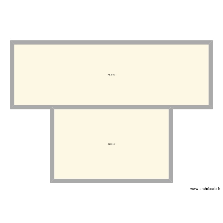 floflo. Plan de 2 pièces et 134 m2