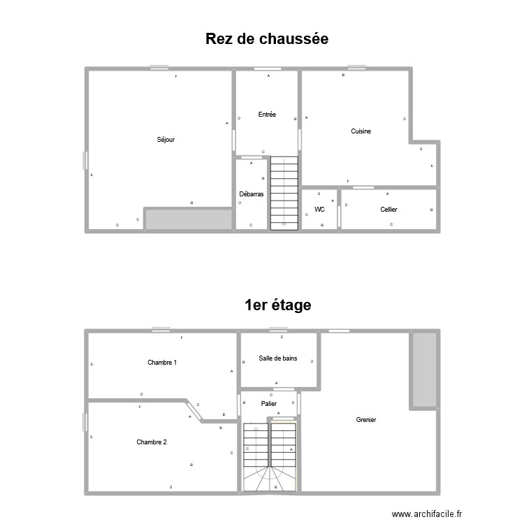 CASTEX 2. Plan de 11 pièces et 105 m2