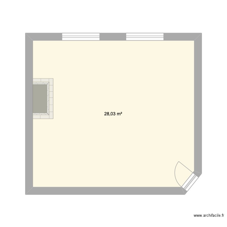 Lot 5 1er / bureau 1. Plan de 1 pièce et 28 m2