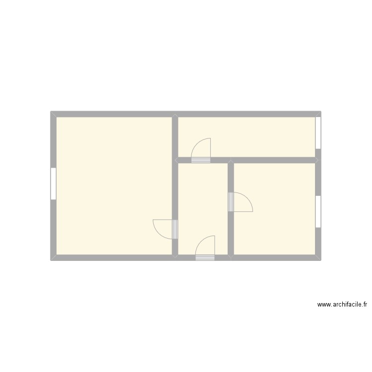 cheref. Plan de 4 pièces et 12 m2