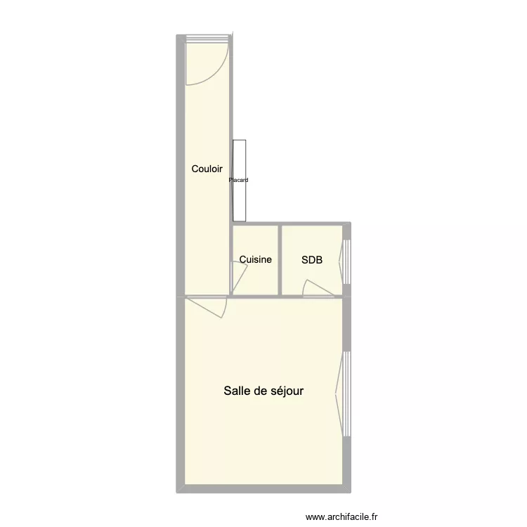 Louis entier. Plan de 4  et 33 m²