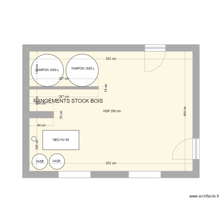 CHATEAU DU TAILLIS. Plan de 1 pièce et 29 m2