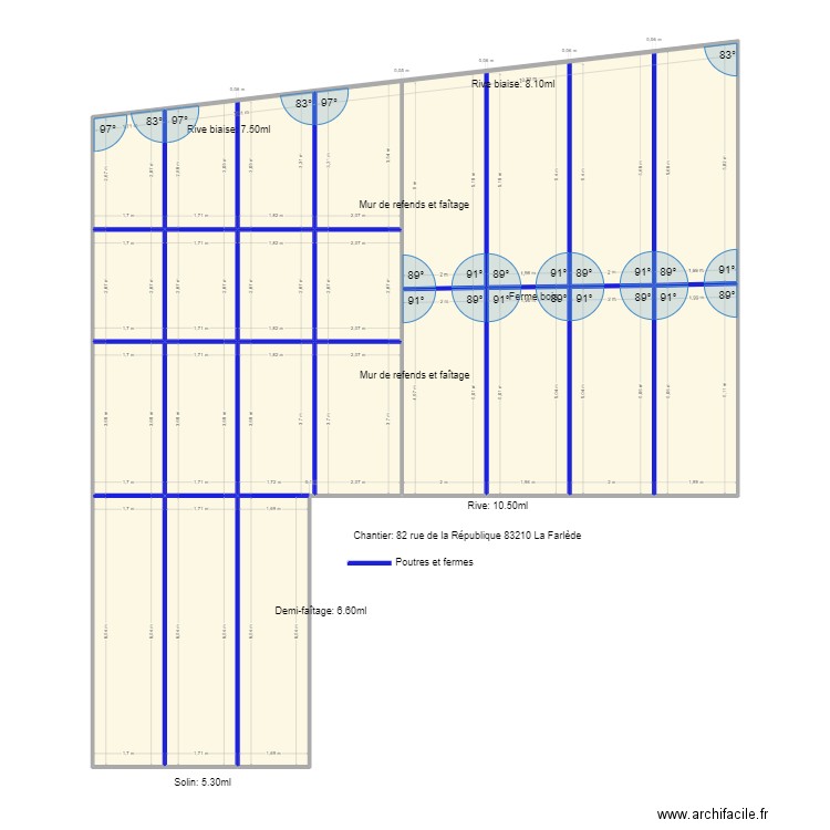 Plan Maison La Farlède. Plan de 18 pièces et 186 m2