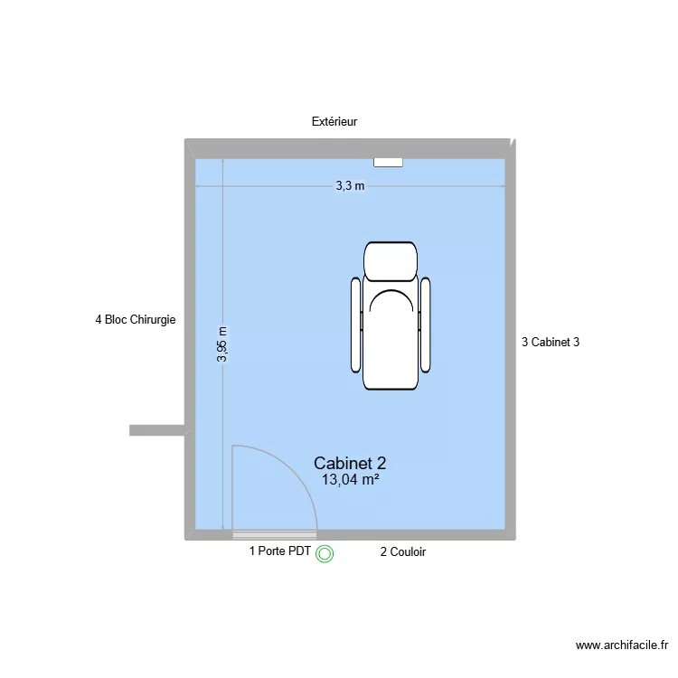 50683 Cabinet 2. Plan de 1 et 13 m² 50683 Cabinet 2. Plan de 1 et 13 m²