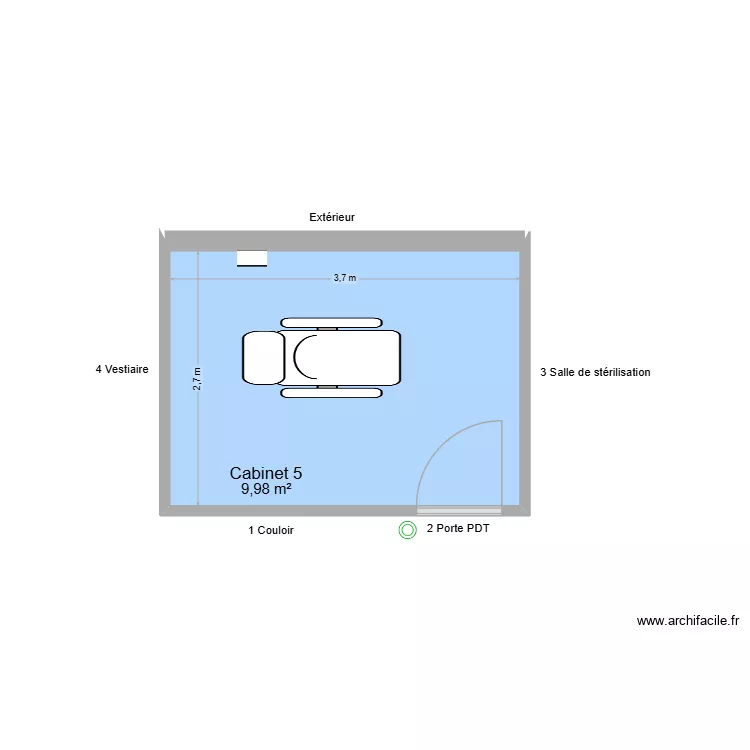 60700 Cabinet 5. Plan de 1 et 10 m² 60700 Cabinet 5. Plan de 1 et 10 m²