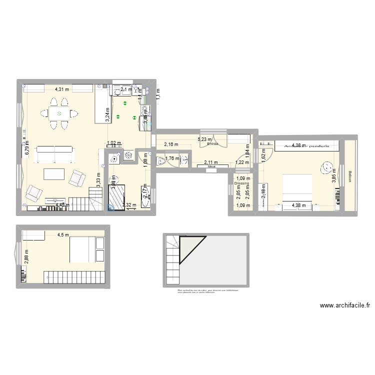 12 sept salle de bains 3. Plan de 8 pièces et 101 m2