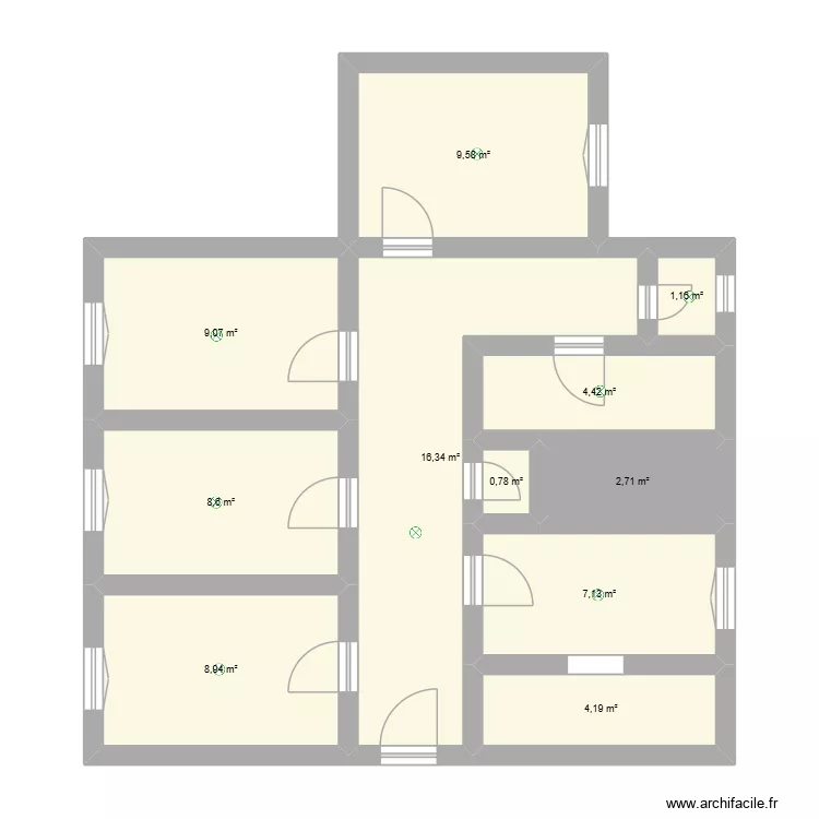 plans ancienne maison des CPE. Plan de 11  et 73 m²
