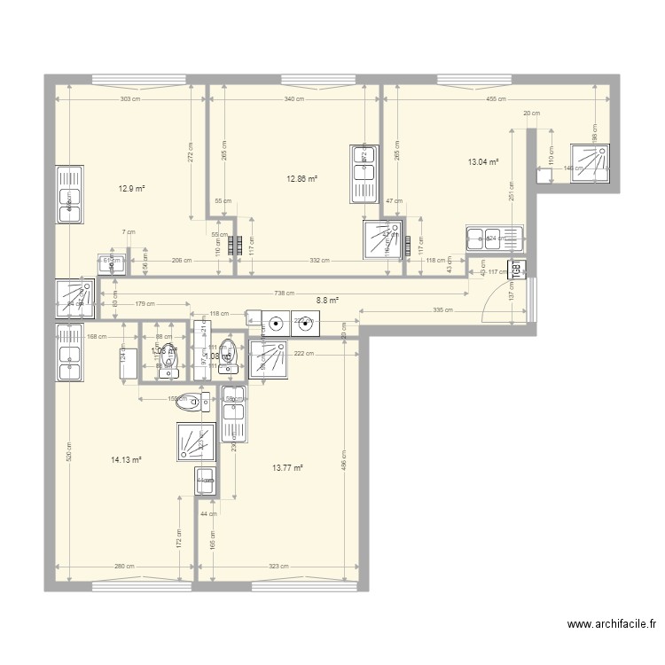 TERTRE V6 avec meubles. Plan de 0 pièce et 0 m2