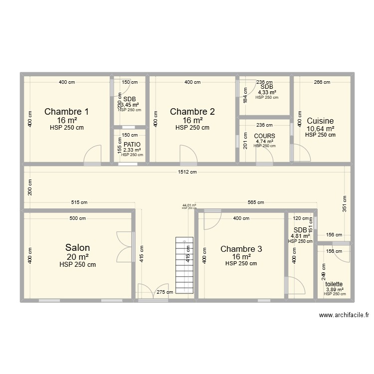SAKOR RDC. Plan de 12 pièces et 146 m2
