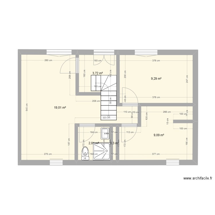 plan de appart 1. Plan de 0 pièce et 0 m2