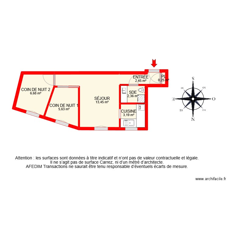 BI27035 -. Plan de 7 pièces et 34 m2