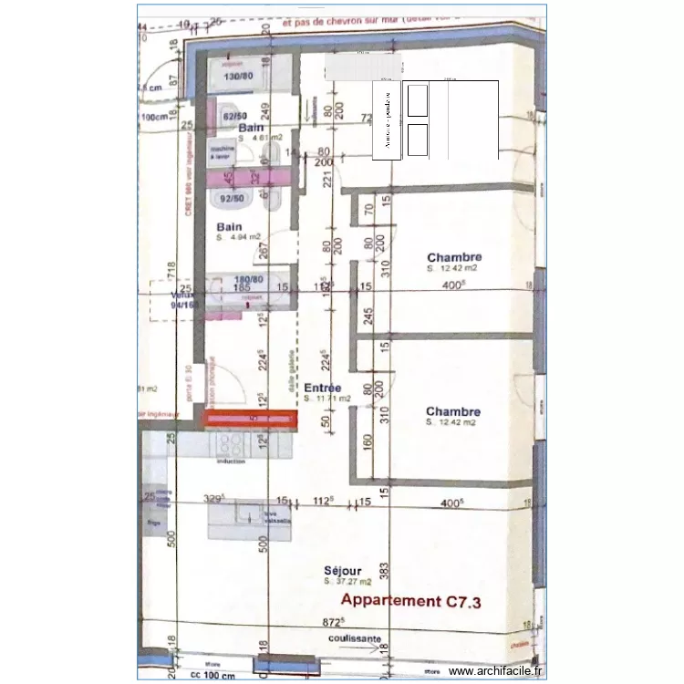Mezzanine - chambres aménagement 1. Plan de Mezzanine - chambres aménagement 1. Plan de